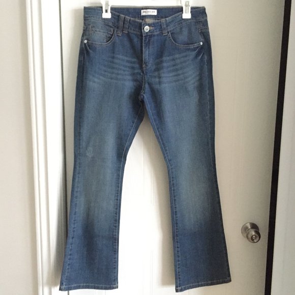 M&S Medium Wash Bootcut / Flare Cotton Comfy Y2K Jeans - Picture 2 of 12